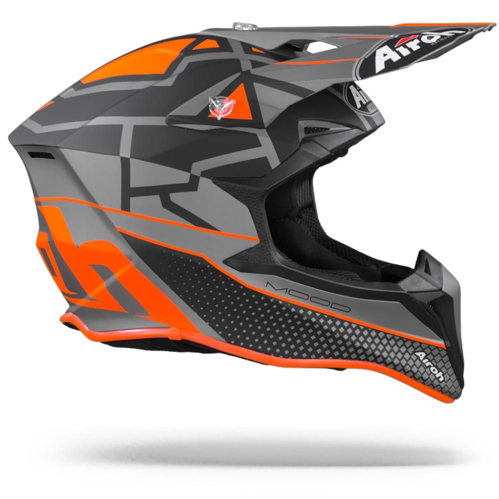 Casco cross Airoh Wraap Mood Blu lucido