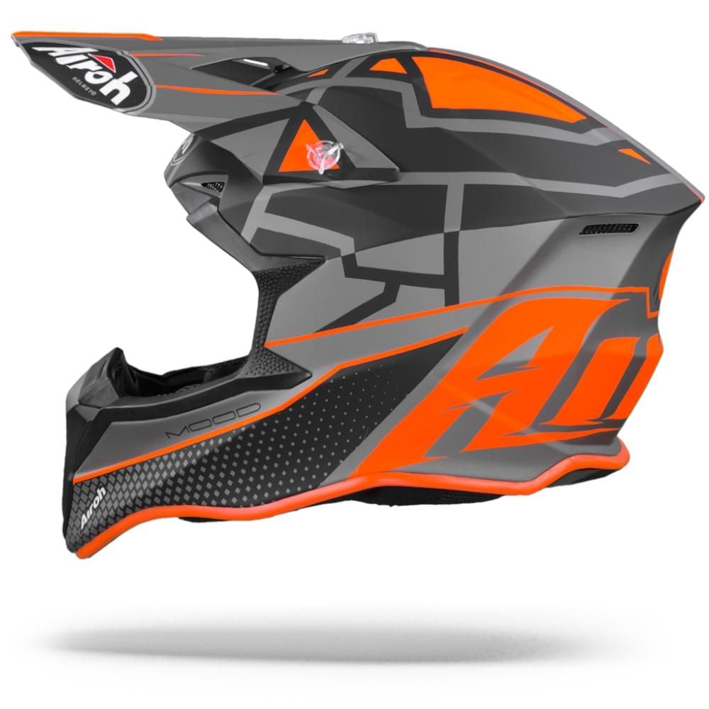 CASCO CROSS WRAAP MOOD NARANJA Minimotos